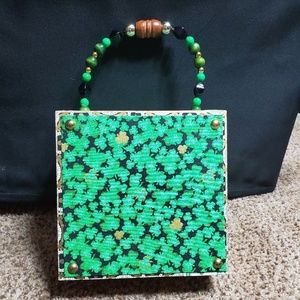 Cigar box shamrock purse